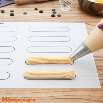 Коврик силиконовый с разметкой 38*28 см, армированный "Эклер"