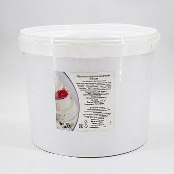 Мастика сахарная Top Decor,  ведро 6 кг, БЕЛАЯ