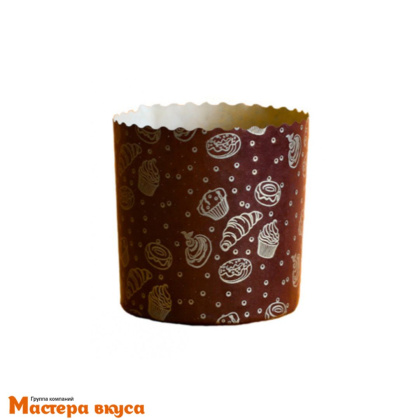 Форма бумажная для кулича (200г) d90*h90 мм КЕКС