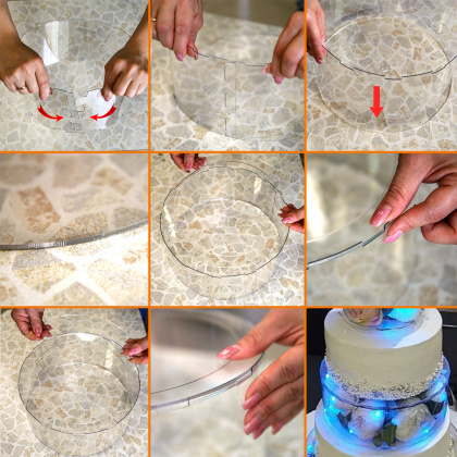 Фальш-ярус прозрачный цилиндрический, d-25 см  h-12 см