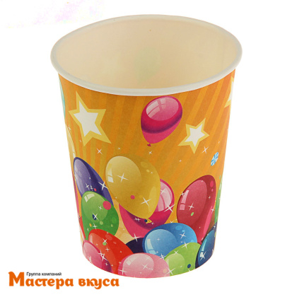 Стакан бумажный "Шары", 250 мл