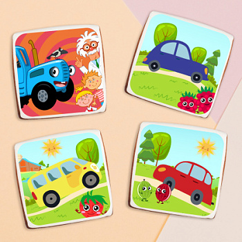 Фотопечать Синий трактор, для пряников, №58