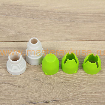 Адаптер-переходник для насадок d-1,8/2,5 см D-3,5см, (набор 2 штуки + колпачек)