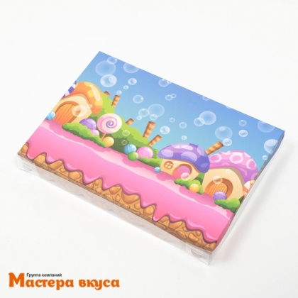 Упаковка для пряников и печенья с прозр. крышкой 220*150*30 мм  (Сладкая долина)