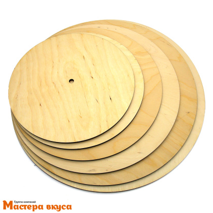 Подложка деревянная 6мм с отверстием(10 мм) D30 см