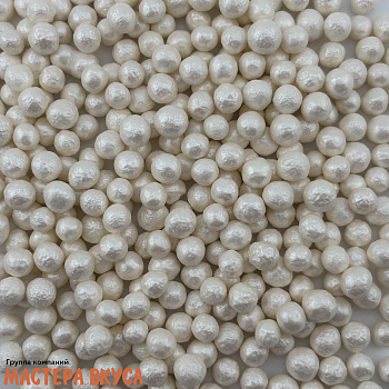 Посыпка Шарики зерновые Жемчуг  БЕЛЫЙ (5-7мм) в сахарной глазури, 30 г &