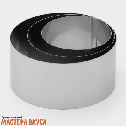 Форма-резак для выпечки и сервировки КРУГ в наборе, 3 шт h-6см d-8/ 10/ 12см, (нерж.сталь)