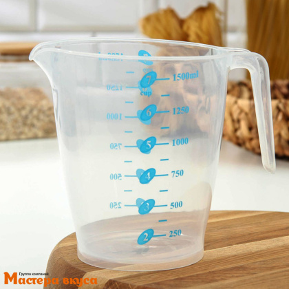 Мерный кувшин 1500 мл, полистирол, "Колор Доляна"
