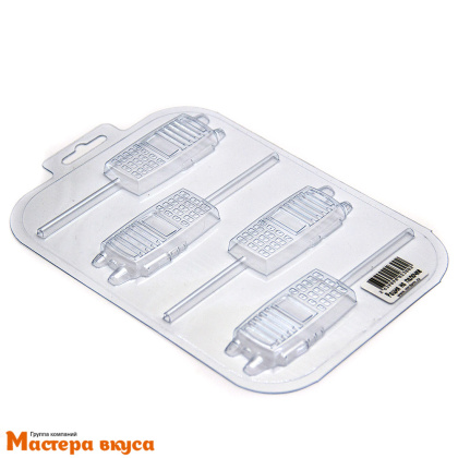 Форма для шоколада пластиковая, топпер РАЦИЯ НА ПАЛОЧКЕ, 70*32*8 мм