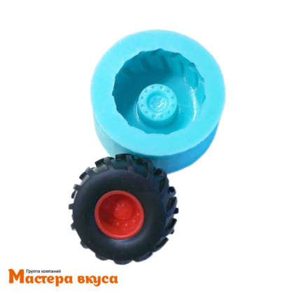 Молд силиконовый  2,5D КОЛЕСО ТРАКТОР, изд d 4см (шоколад~15гр)