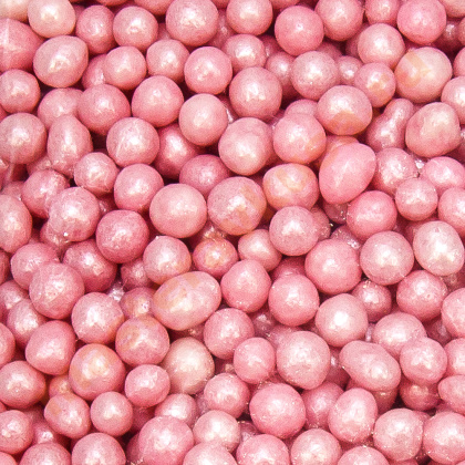 Посыпка Шарики зерновые Жемчуг  РОЗОВЫЙ (5-7мм) в сахарной глазури, 70 гр