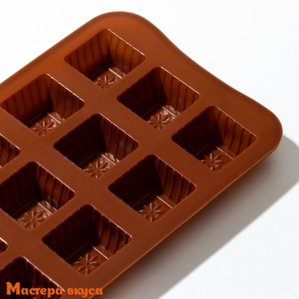 Форма для мармелада и шоколада силиконовая КОНФЕТЫ, (15 фигур) 21,5*10см