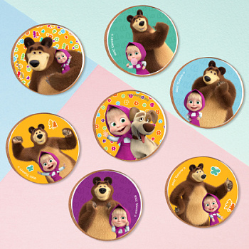 Фотопечать Маша и Медведь, для печенья, № 145