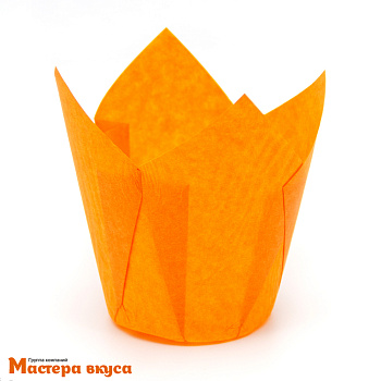 Форма бумажная Тюльпан d50 h85 оранжевая