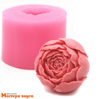 Молд силиконовый  3D ПИОН, изд d~5,9см h~3,4см (шоколад~30гр) 