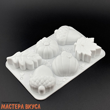 Форма силиконовая, для корпусных и муссовых десертов ОСЕНЬ, 6 ячеек D~16*10см