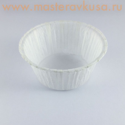Форма бумажная Маффин 50*30мм, Белая с бортиком ПОШТУЧНО