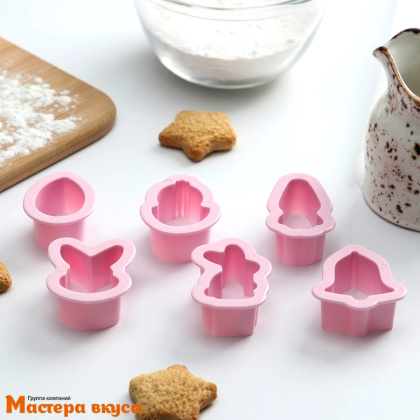 Набор вырубок пластик  ПАСХАЛЬНЫЙ МИКС, ~8*7*2 см, (набор 6 шт)