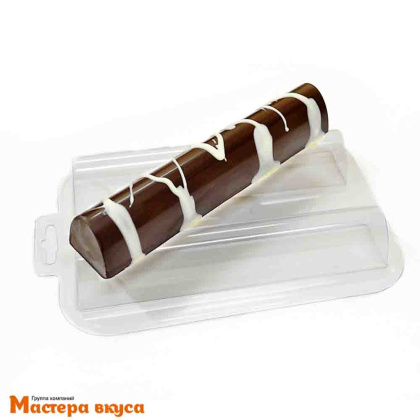 Форма для шоколада пластиковая БАТОНЧИК ОВАЛЬНЫЙ ДЛИННЫЙ, (2 ячейки) 174*33*30.5 мм
