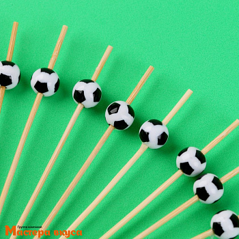 Шпажки "Мячики", дерево, 12 см (набор 12 шт)
