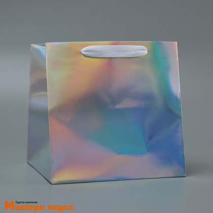 Пакет для торта 200*200*200 мм, с квадратным дном, голография