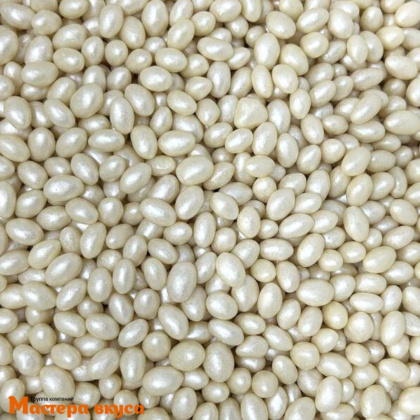 Злаки покрытые белым шоколадом Элипс Криспи (River Pearls), ЖЕМЧУГ, 20 гр