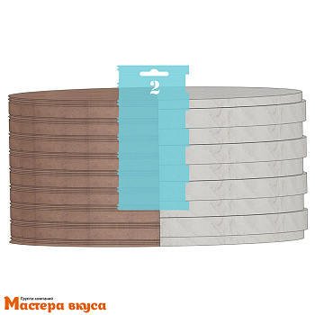 Шпатель-скребок  Фигурный ПОЛОСЫ двухсторонний 20*10 см (акрил) №2 