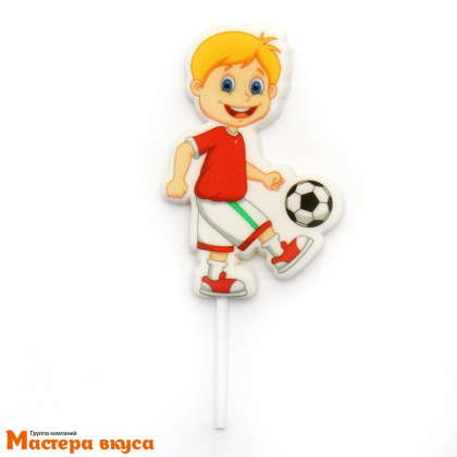 Топпер сахарный "Футболист", 9,5см