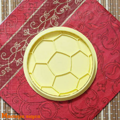 Вырубка пластик + штамп МЯЧ ФУТБОЛЬНЫЙ, 8 см