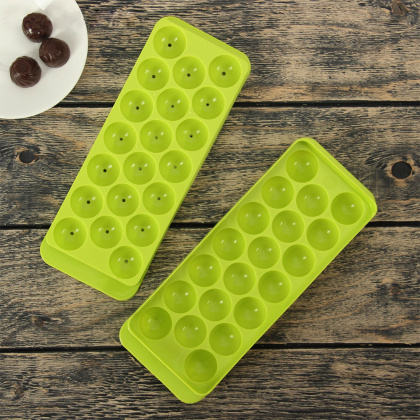 Форма для кейкпопсов и леденцов пластиковая СФЕРА  2 части, d-30мм (20 ячеек) 24,5* 9*3,5 см