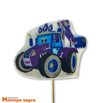 Топпер сахарный "Турбозавры. Тор трактор-бульдозер", ~10 см ©