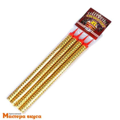 Фейерверк, холодный фонтан 17,5 см, золотой, упак 4 шт 