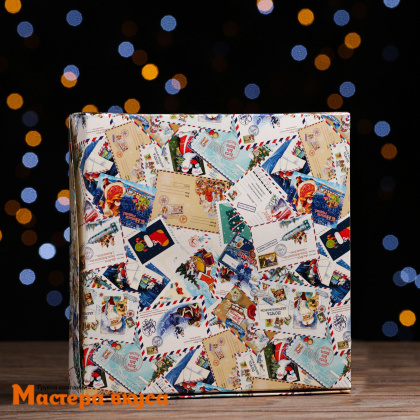 Упаковка для сладостей с окном 200*200*40 мм "Почта"