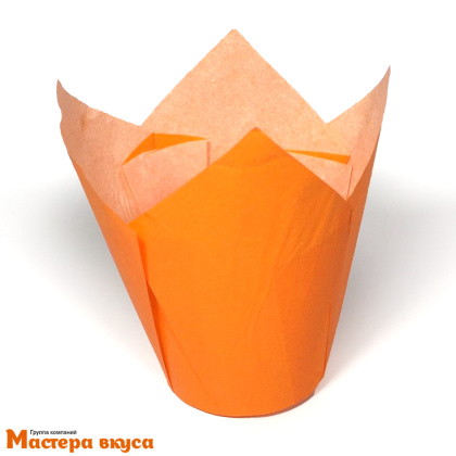 Форма бумажная Тюльпан d50 h95 оранжевая