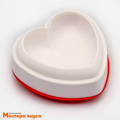 Форма силиконовая Silikomart AMORE 600 Сердце миди, (форма+вырубка), (Италия)