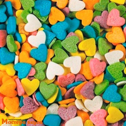 Посыпка СЕРДЕЧКИ разноцветные, 75 гр 