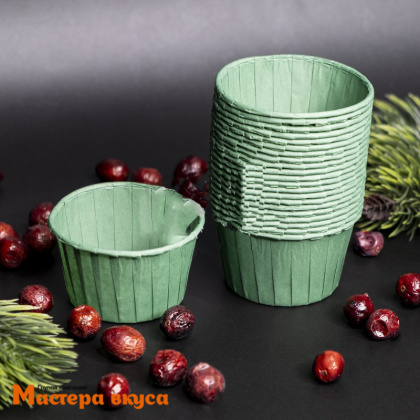 Форма бумажная Маффин 50*40мм, Изумрудная (50 шт)