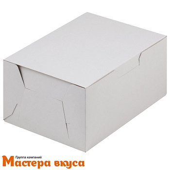 Упаковка для сладостей без окна 150*110*75 мм (белая хром-эрзац)