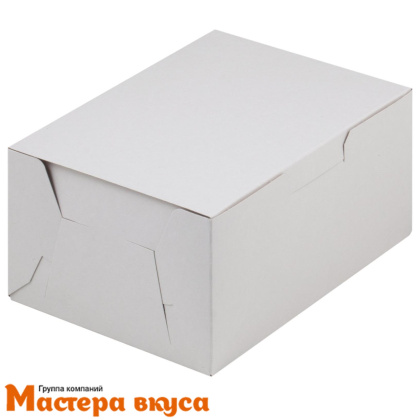 Упаковка для сладостей без окна 150*110*75 мм (белая хром-эрзац)