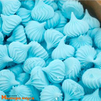 Сахарные украшения МЕРЕНГА (безе) средние, голубые 100 гр