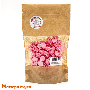 Сахарные украшения МЕРЕНГА (безе) мини, розовые 50 гр