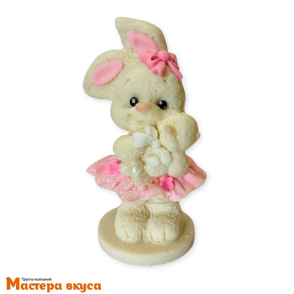 Фигурка из шок. глазури "Зайка с мишкой", h~9 см 