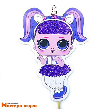 Топпер пластиковый мульт "Кукла №4" 10*14 см ©