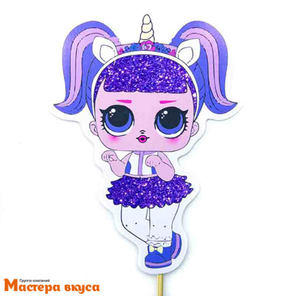 Топпер пластиковый мульт "Кукла №4" 10*14 см ©