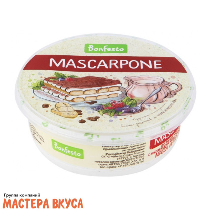Сыр сливочный Маскарпоне 78% (Bonfesto), 250 гр