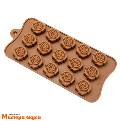 Форма для шоколада силиконовая  РОЗОЧКИ, (15 ячеек) 20*10*2 см