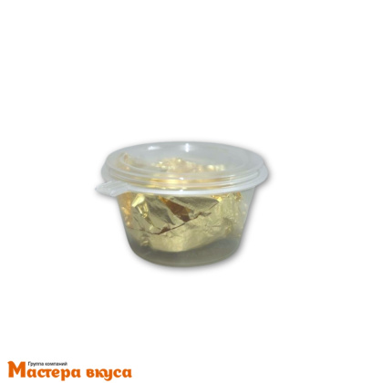 Золото пищевое желтое Поталь, 140*140 мм, 1 лист (баночка)