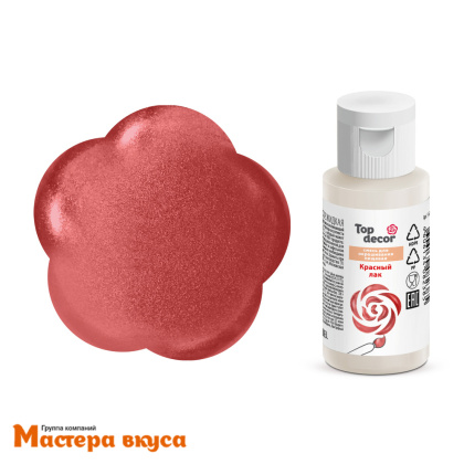 Лак-блеск декоративный Top decor, КРАСНЫЙ перламутровый, 25гр
