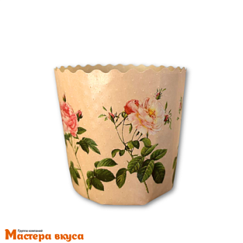 Форма бумажная для кулича (200г) d90*h90 мм РОЗЫ