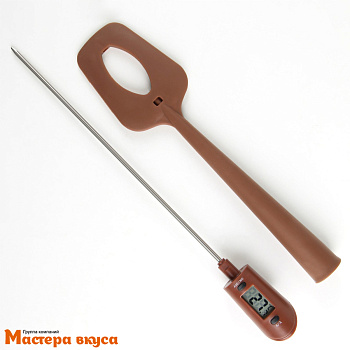 Термометр-игла (термощуп) с ЖК экраном (min 0C/ max +300С) + лопатка "Шоколад"